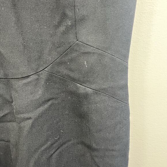 REISS Leena Black V-Neck Wool Blend Dress Size 4 Cap Sleeve Business - Picture 5 of 12